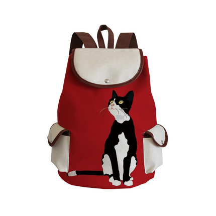 Women Eco-Friendly Cartoon Cat Tote Backpacks.