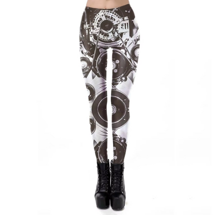 Women Steampunk 3D Fitness Leggings - Mad Fly Essentials