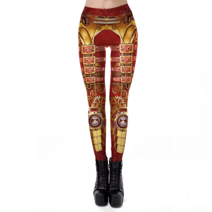 Women Steampunk 3D Fitness Leggings - Mad Fly Essentials