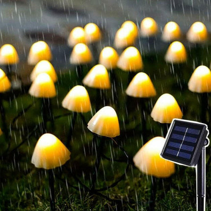 Solar Outdoor Garden LED Mushroom Fairy Light