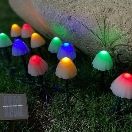 Solar Outdoor Garden LED Mushroom Fairy Light