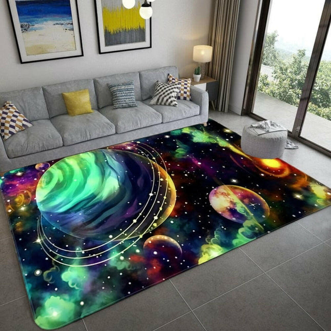 Galaxy Space Pattern Kids Area Rug